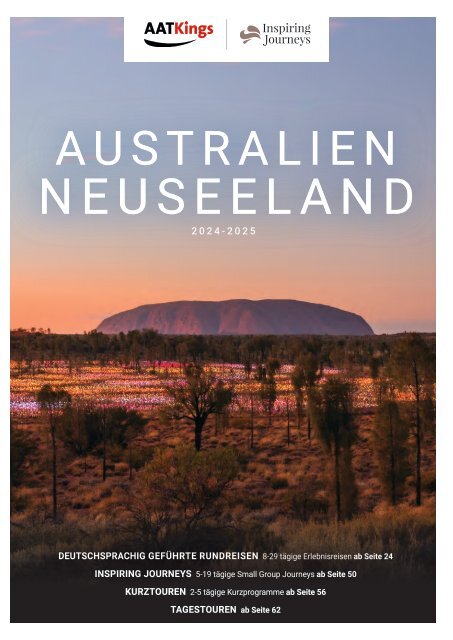 AAT Kings Gruppenreisen & Kurztouren in Australien und Neuseeland 2024/25
