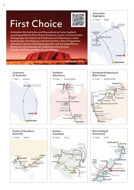 AAT Kings Gruppenreisen & Kurztouren in Australien und Neuseeland 2024/25