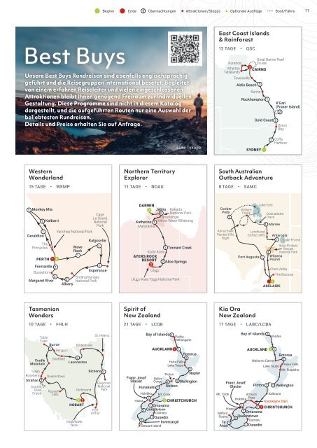 AAT Kings Gruppenreisen & Kurztouren in Australien und Neuseeland 2024/25