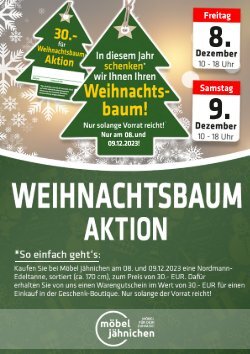 Tannenbaumverkauf bei Möbel Jähnichen
