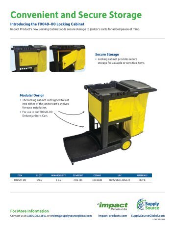 Locking Cabinet for Janitor's Cart (LCKCAN2311)