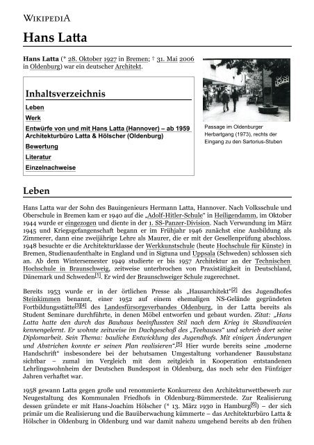 Hans Latta - Architekt - Materialien zu Leben und Werk 2023 Fb
