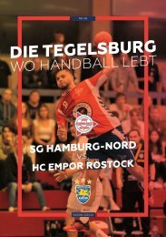 Die Tegelsburg No. 6 - Wo Handball lebt - Hallenheft 3. Liga SG Hamburg-Nord vs. HC Empor Rostock