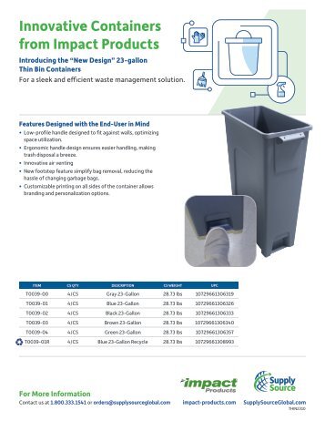 "New Design" Thin Bin Containers (THIN2310)