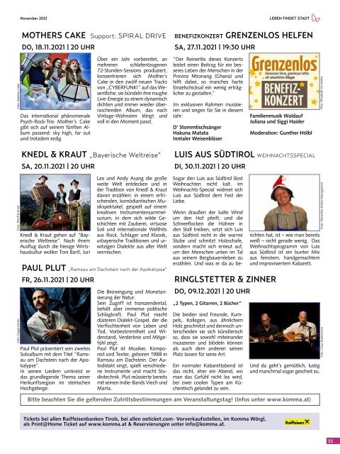 Stadtmagazin Wörgl November 2021