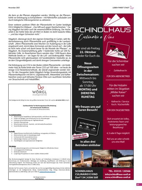 Stadtmagazin Wörgl November 2021