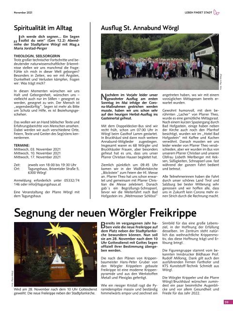 Stadtmagazin Wörgl November 2021