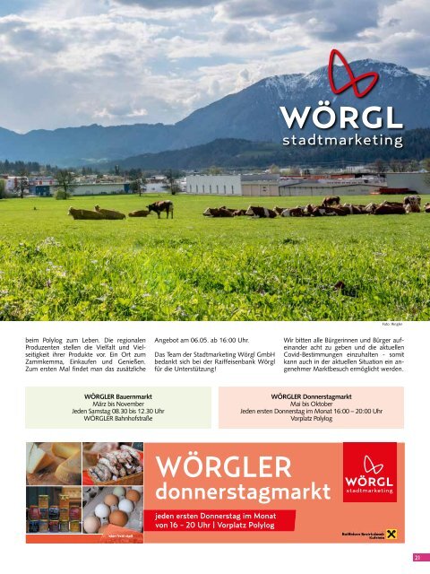 Stadtmagazin Wörgl Mai 2021