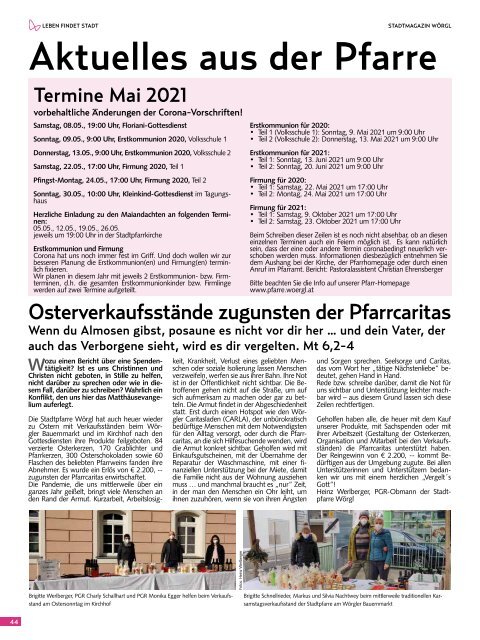 Stadtmagazin Wörgl Mai 2021