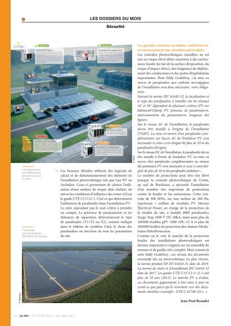 j3e 905_OCTOBRE 2023_IRVE et Photovoltaïque