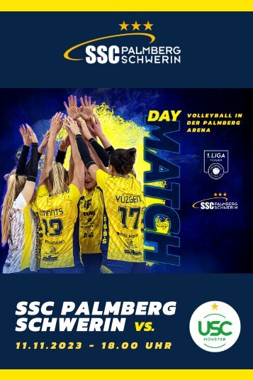 Spieltagsflyer vs. USC Münster - SSC PALMBERG SCHWERIN