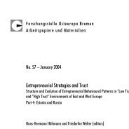 Trust and Entrepreneurial Behaviour in Russia - Forschungsstelle ...