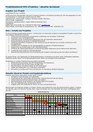 Projektsteckbrief HVV-eTicketing – aktueller Sachstand