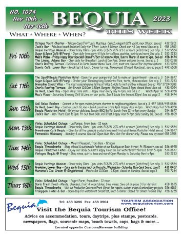 Bequia this Week - 10th November - 16th November 2023