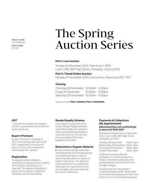 GA053 | The Spring Auction Series