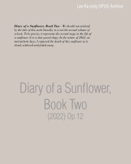 (Op12) Diary of a Sunflower, Book Two