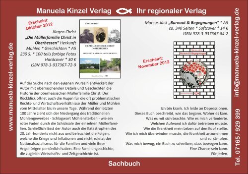 Manuela Kinzel Verlag Ihr regionaler Verlag