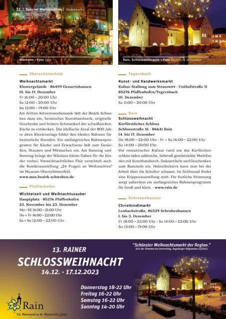 SchlossMagazin Augsburg+Umgebung November 2023