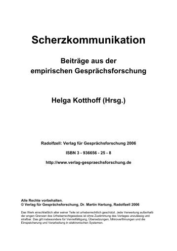 Scherzkommunikation - Verlag für Gesprächsforschung