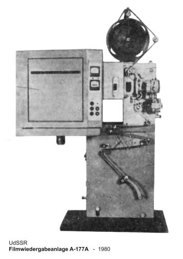 RU-UdSSR-Filmprojektoren-Studio-10-1980-Filmwiedergabeanlage-A-177A