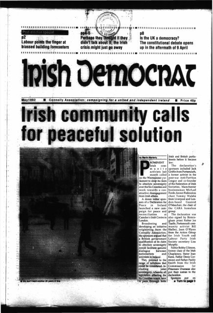 Irish Democrat May 1992