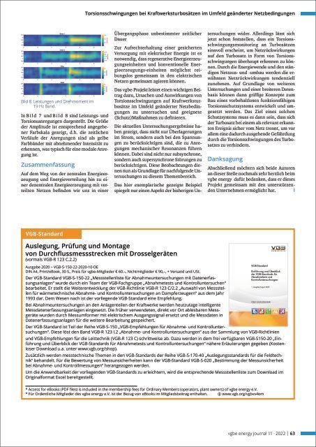 vgbe energy journal 11 (2022) - International Journal for Generation and Storage of Electricity and Heat