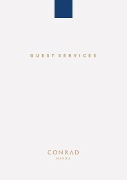 Conrad Manila Guest Service Directory