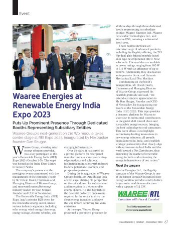 Waaree Energies at Renewable Energy India Expo 2023