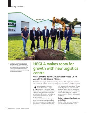 HEGLA makes room for growth with new logistics centre
