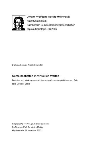 Gemeinschaften in virtuellen Welten –