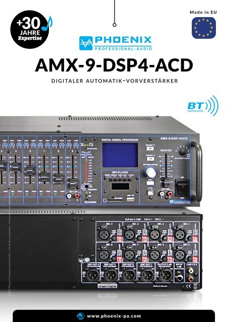 AMX-9-DSP4-ACD Digitaler Automatik-Vorverstärker | Phoenix PA