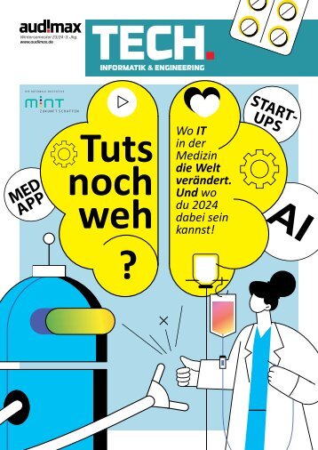 audimax TECH. Wintersemester 23/24 – Karrieremagazin für ITler und Ingenieure