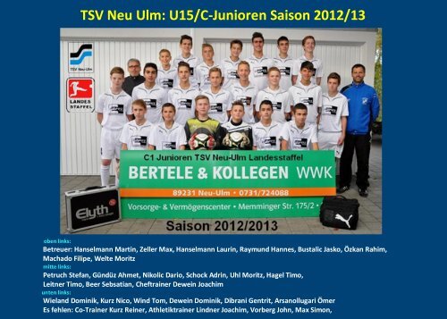 TSV Neu Ulm - jfgwittelsbacherland.de