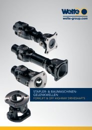 Forklift & off highway driveshafts - Welte-Wenu GmbH