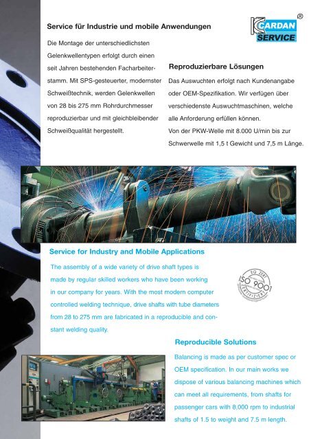 Gelenkwellen Drive Shafts Rohrbiegetechnik ... - Technical Avenue