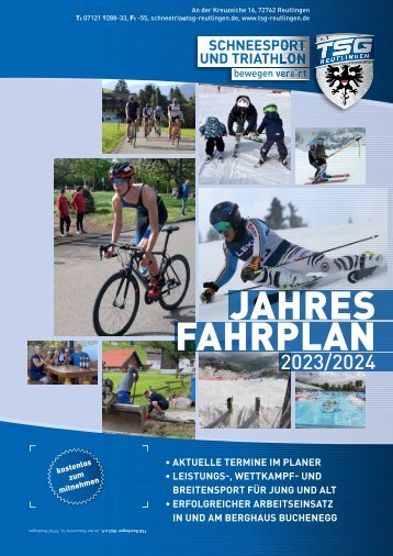 TSG Schneesport und Triathlon Jahresfahrplan 2023/24