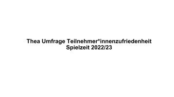 Thea Umfrage Teilnehmer*innenzufriedenheit