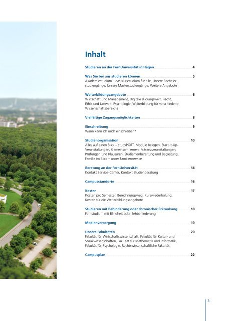 Infobroschüre: Studium an der FernUniversität