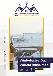 GS Bausanierungen – Winterfestes Dach