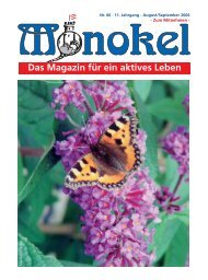 Monokel 66.pmd - Monokel - Das Magazin für ein aktives Leben