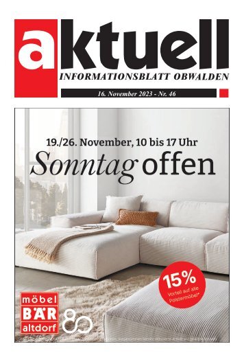 Aktuell Obwalden | KW 46 | 16. November 2023