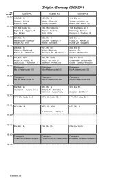 Zeitplan: Samstag, 03.09.2011 - TC Halden 2000