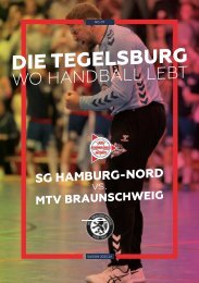 Die Tegelsburg No. 7 - Wo Handball lebt - Hallenheft 3. Liga SG Hamburg-Nord vs. MTV Braunschweig