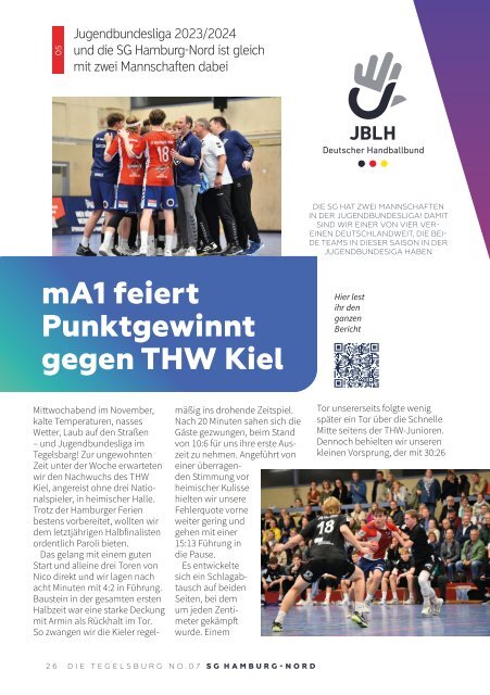 Die Tegelsburg No. 7 - Wo Handball lebt - Hallenheft 3. Liga SG Hamburg-Nord vs. MTV Braunschweig