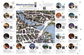 Übersichtskarte mit allen Weihnachtsaktivitäten in Luzern 2023