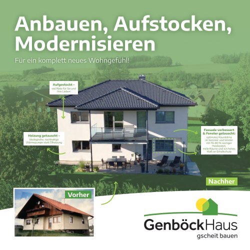 Anbauen, Aufstocken, Modernisieren  - Genböck Haus