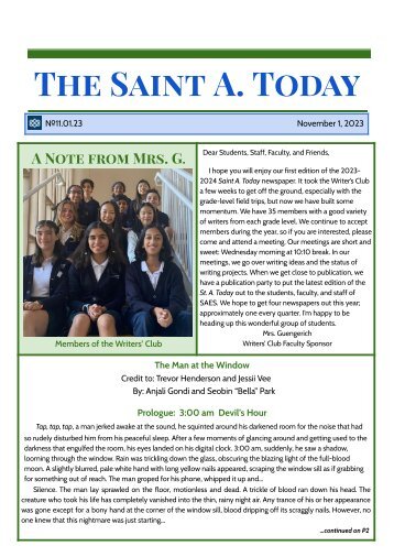 November 2023- The Saint A. Today 