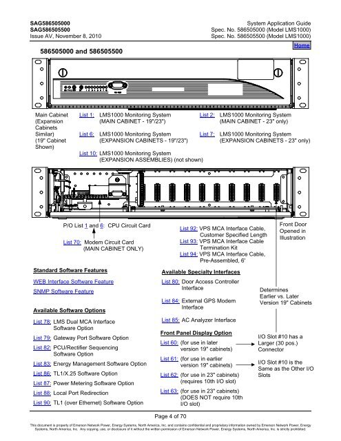 SYSTEM OVERVIEW - Emerson Network Power