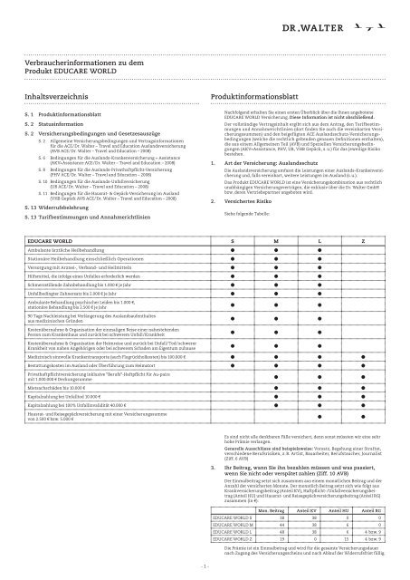 Verbraucherinformationen als PDF-Datei  - EDUCARE WORLD