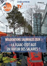 Le bulletin de traction FGAAC-CFDT 739 novembre 2023